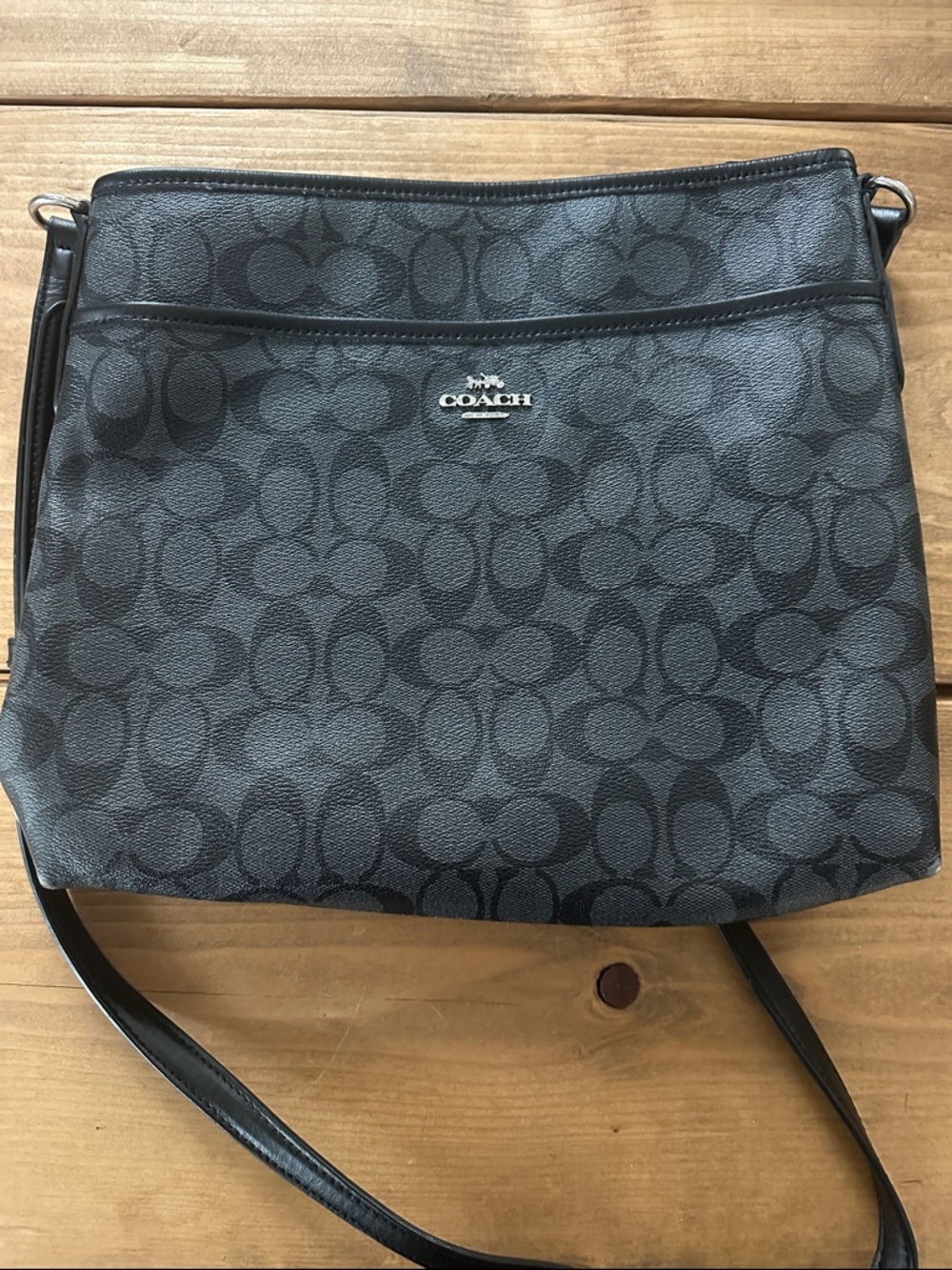 Coach Black Signature Canvas Crossbody Bag